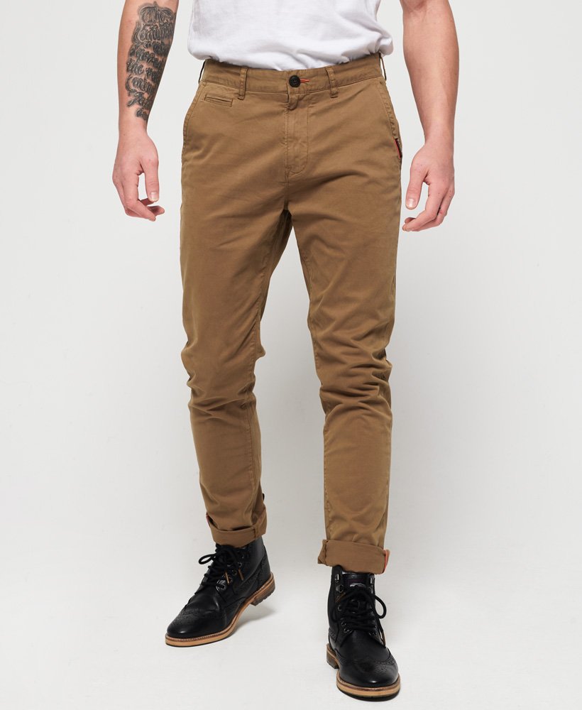 khaki slim chinos