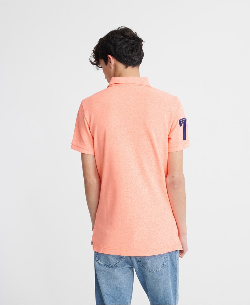Mens - Organic Cotton Classic Superstate Polo Shirt in Cabana Coral ...