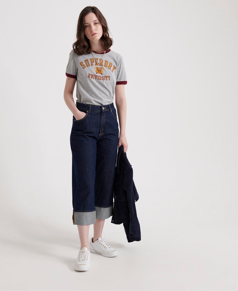 Women's SD University T-Shirt in Grey Marl