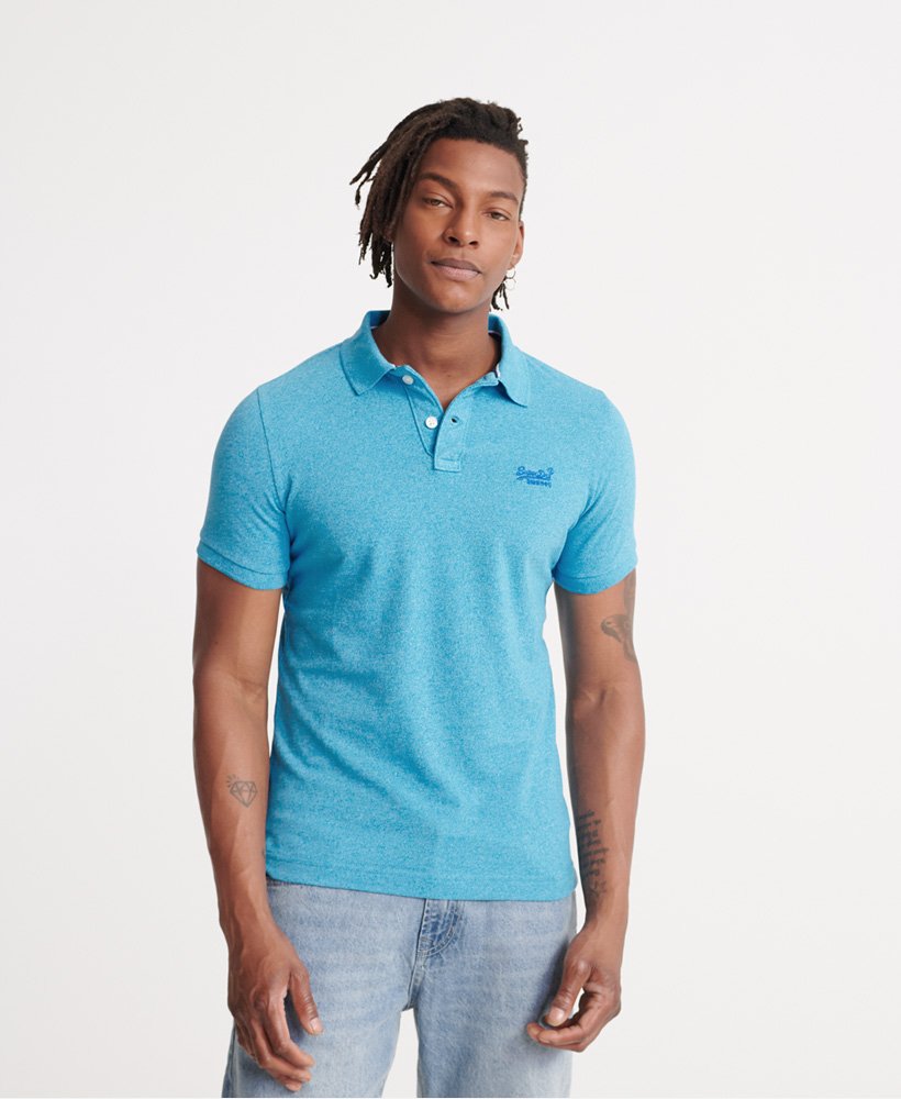 Superdry Classic Pique poloskjorte med korte ermer Herre Superdry Classic Pique poloskjorte med korte ermer Herre