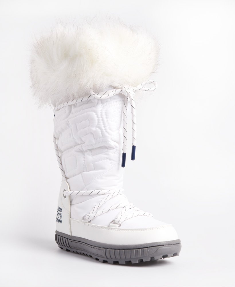 white snow boots