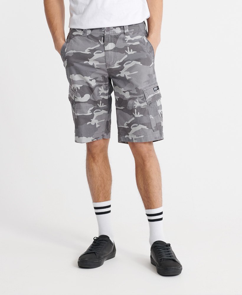 grey camo cargo shorts