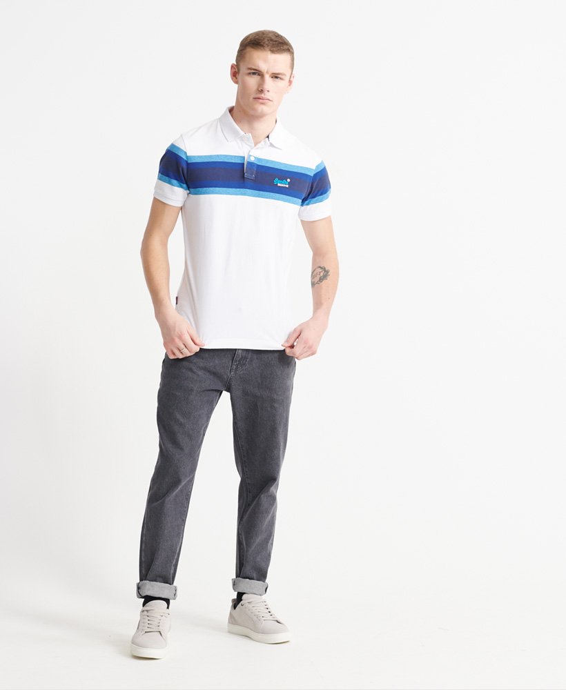 superdry malibu stripe polo shirt