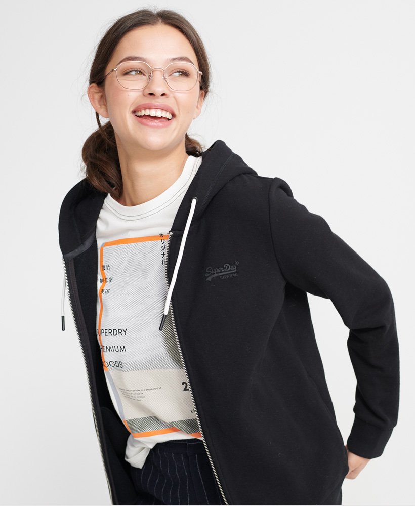 Ladies black superdry discount hoodie