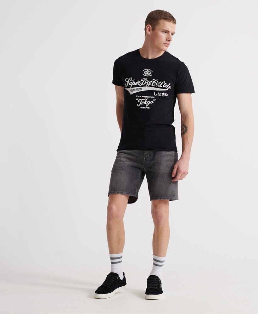 Men's - 05 Conor Taper Shorts in Marlowe Washed Black | Superdry UK