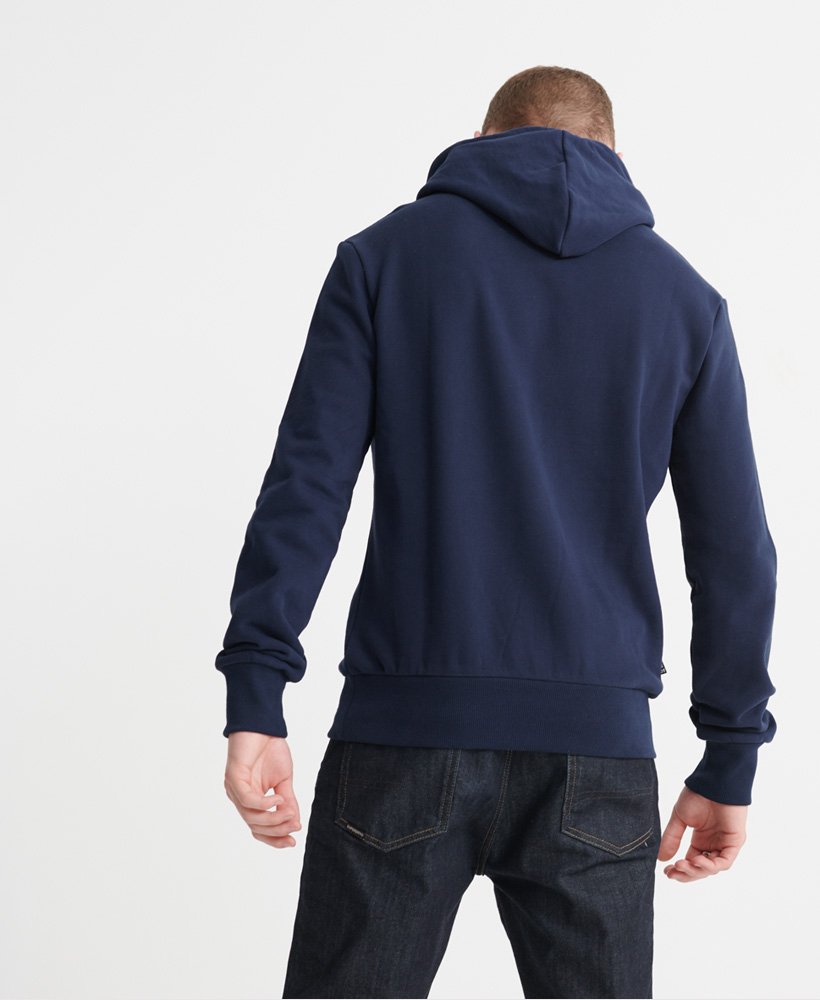 Mens - Super 5's Loopback Hoodie in Rich Navy | Superdry UK