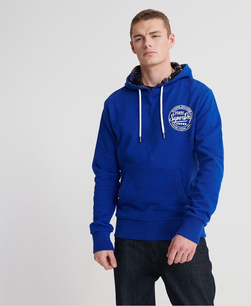 Mens blue superdry online hoodie