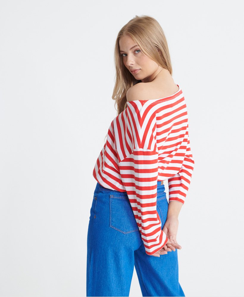 Womens - Edit Cruise Top in Red Stripe | Superdry