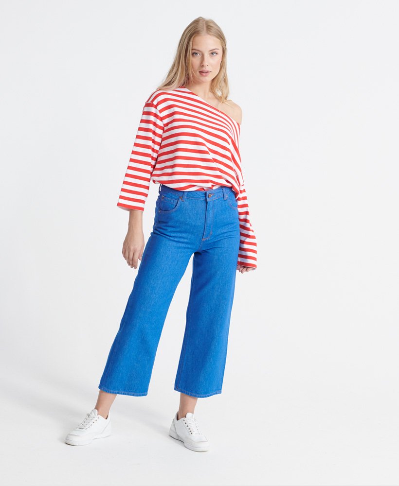 Womens - Edit Cruise Top in Red Stripe | Superdry