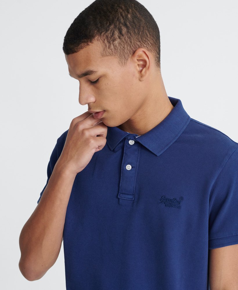 Superdry Organic Cotton Vintage Destroyed Pique Polo Shirt