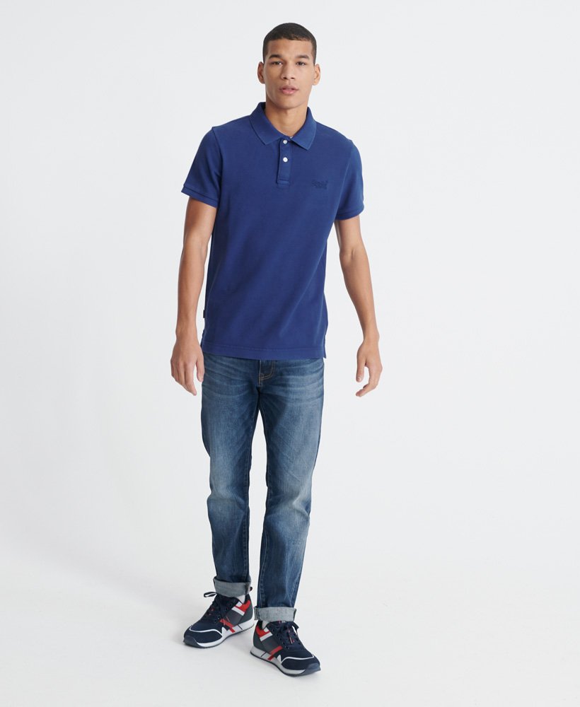Superdry Organic Cotton Vintage Destroyed Pique Polo Shirt