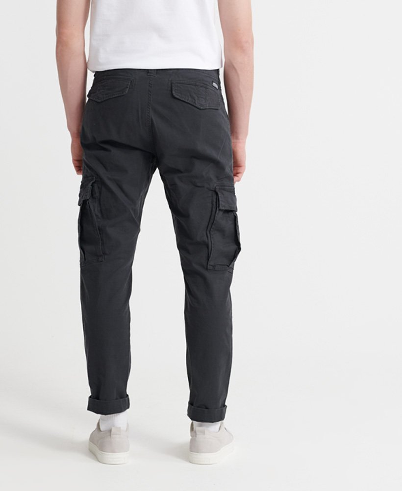 Men's Organic Cotton Core Cargo Pants in Naval Grey | Superdry CA-EN