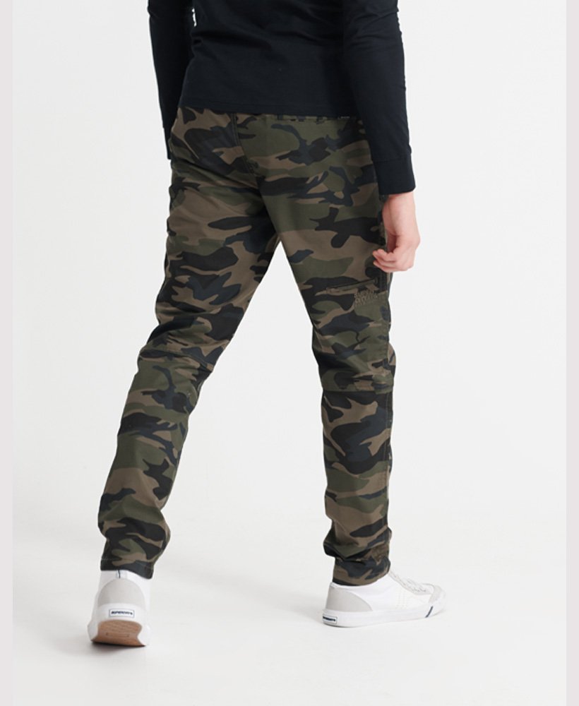 Mens - Worldwide Drawstring Pants in Army Camo | Superdry