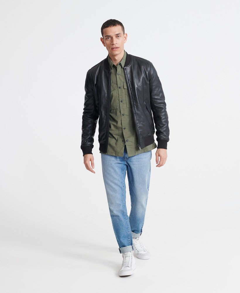 Men's - Field Edition Long Sleeve Shirt in Utility Drab | Superdry UK