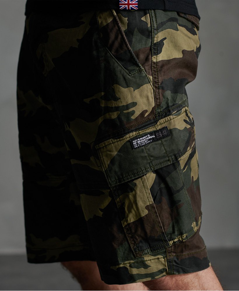 Mens - Core Cargo Shorts in Army Camo | Superdry