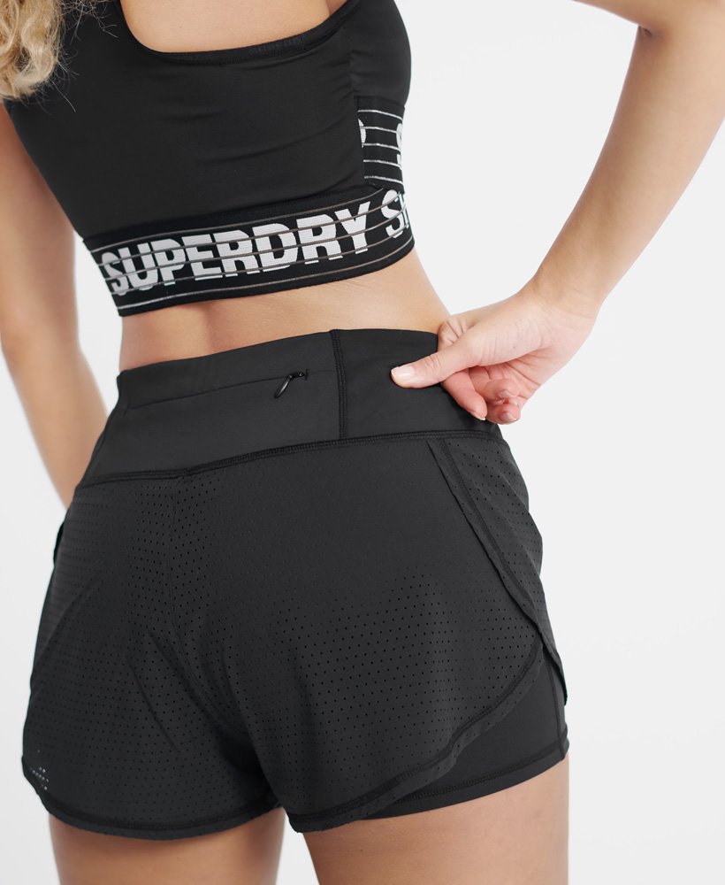 Womens - Training Lightweight Double Layer Shorts in Black