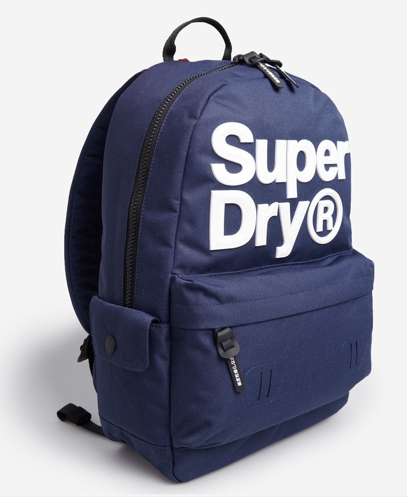 Superdry Japan Outdoor International Montana Navy Blue/Orange Backpack Bag NWT 