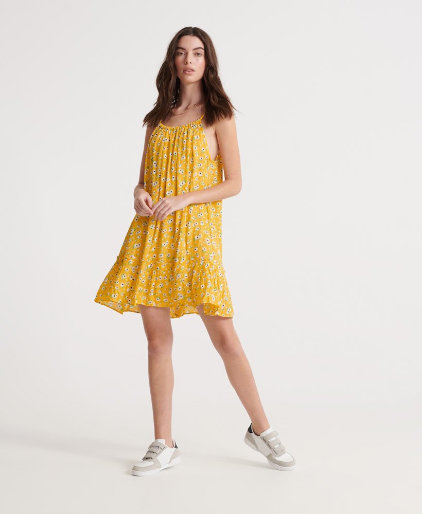 Womens - Daisy Beach Dress in Yellow Floral | Superdry UK