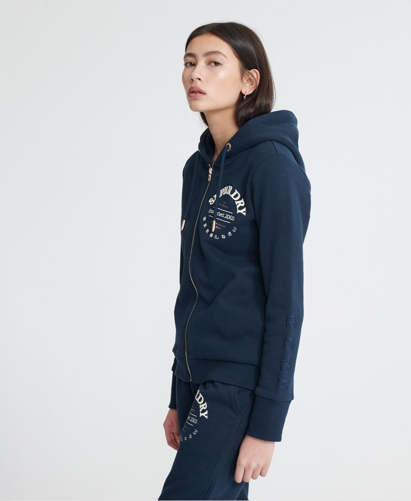 superdry applique ziphood