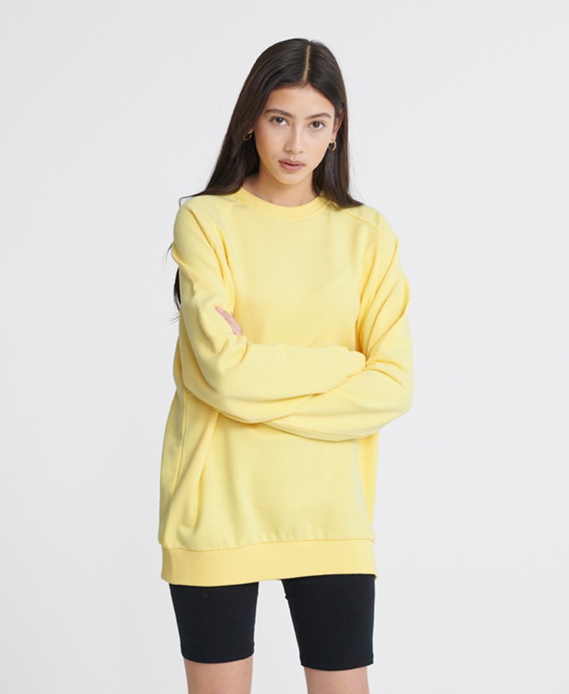 Pale yellow sweatshirt women's Clearance