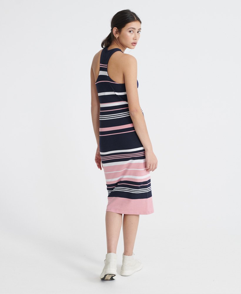 superdry stripe midi dress