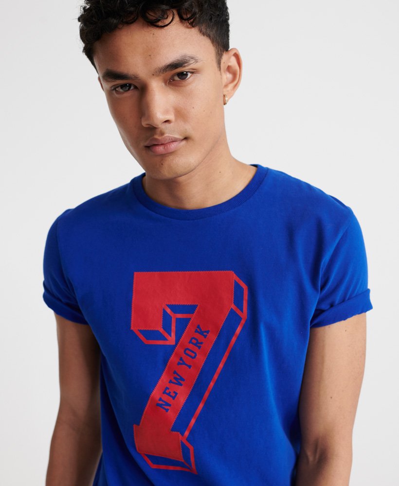 Mens - College Classic T-Shirt in Vivid Cobalt | Superdry