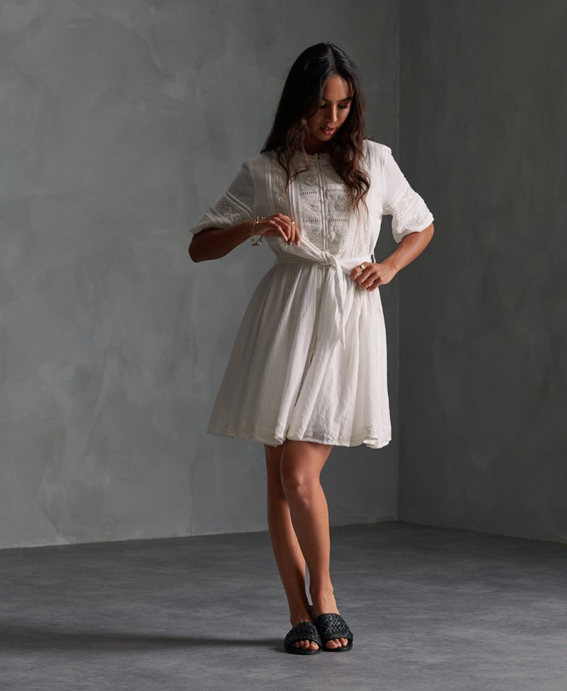 Superdry Womens Ellison Textured Lace Dress