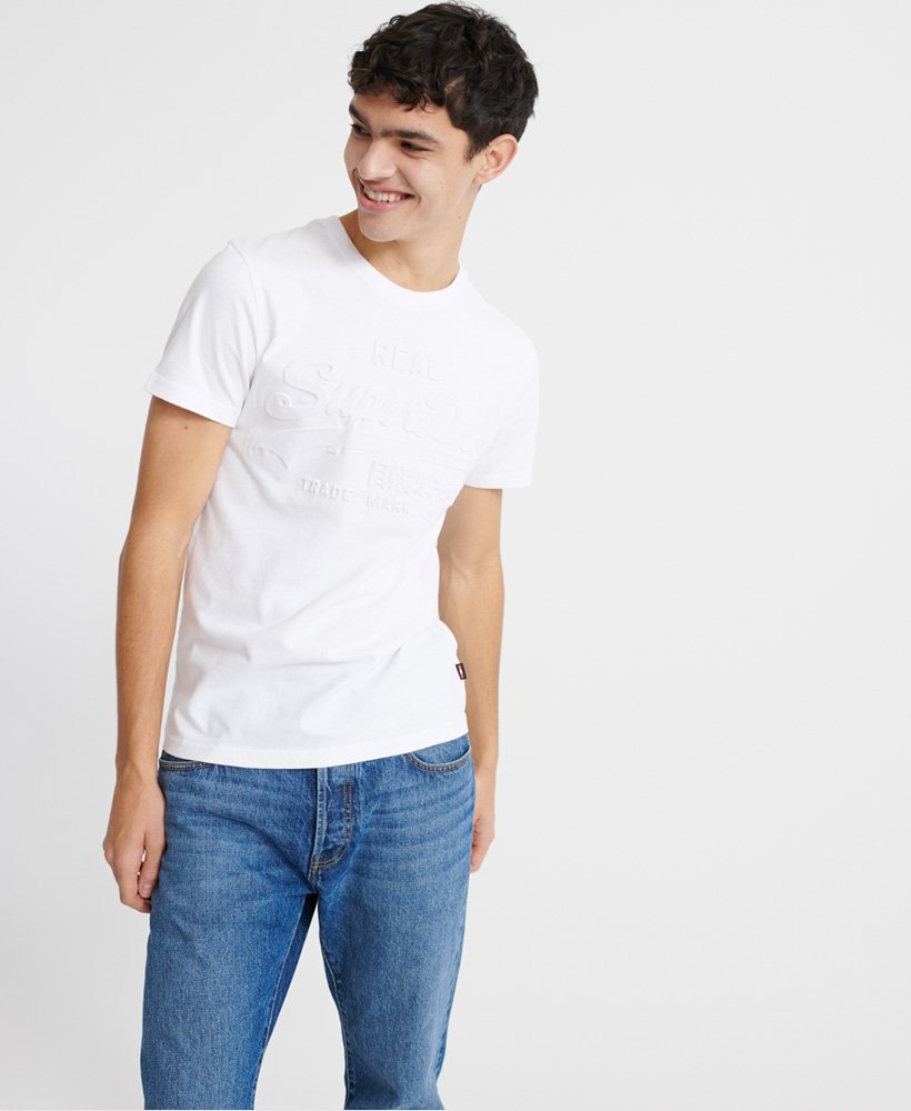 Mens - Vintage Logo Embossed T-Shirt in 
