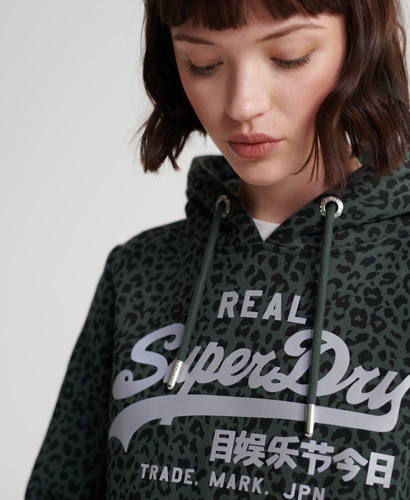 superdry leopard print hoodie