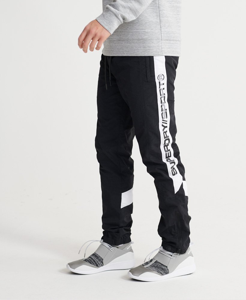 Mens - Tri Track Woven Joggers in Black | Superdry