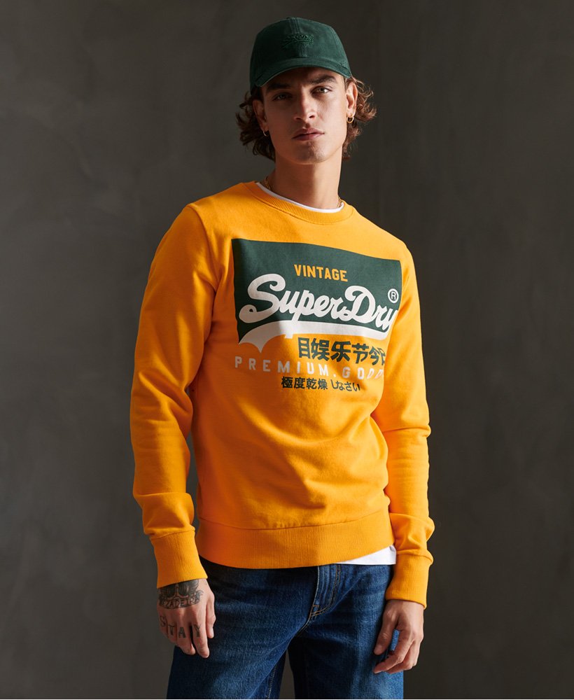 Mens - Organic Cotton Vintage Logo Crew Sweatshirt in Utah Gold ...