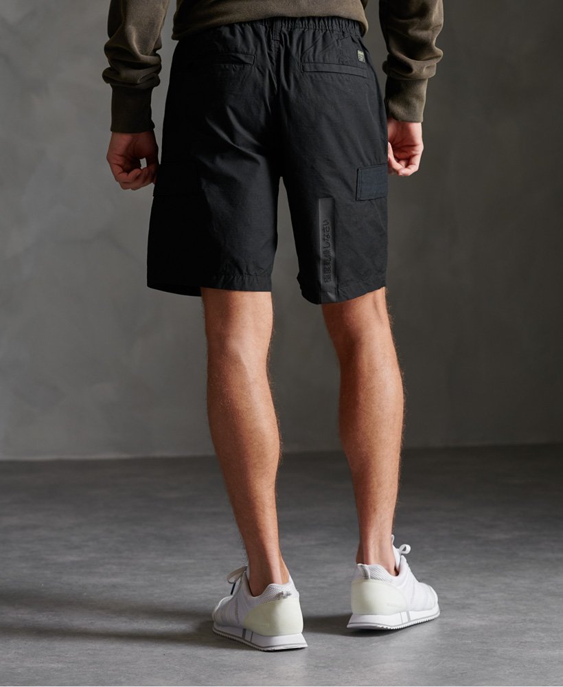 Mens Utility Cargo Shorts in Black Superdry