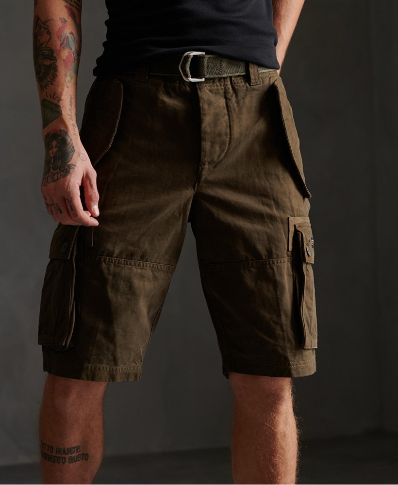 Mens - Core Cargo Heavy Shorts in Canopy Green | Superdry