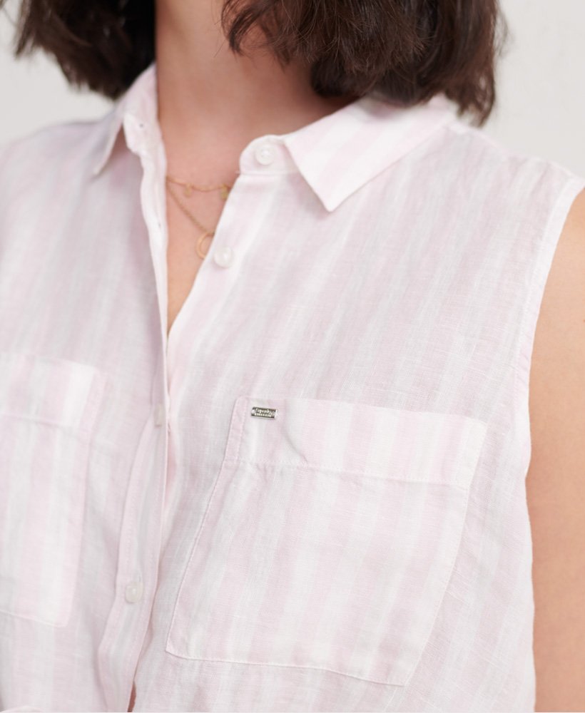 Women's Aubrey Shirt in Pink Stripe | Superdry US
