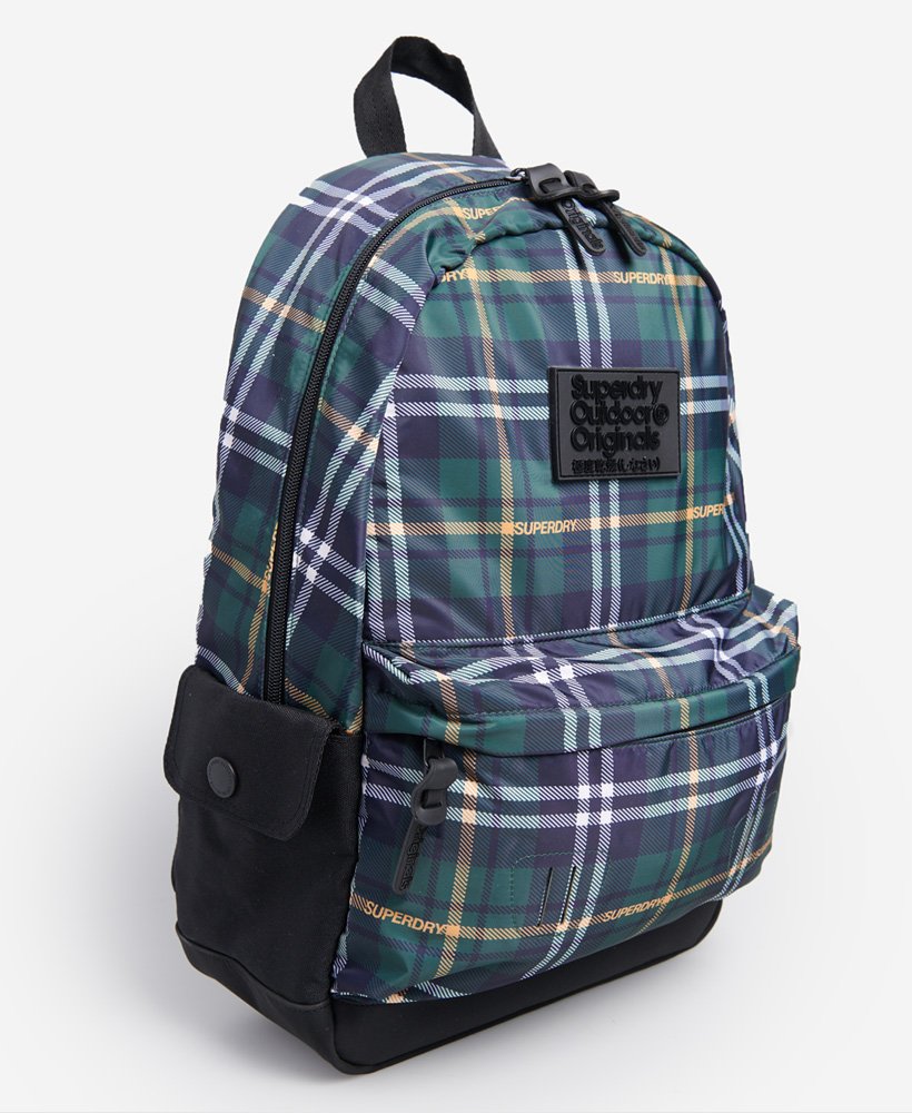 Mens - Checked Montana Rucksack in Green Check | Superdry