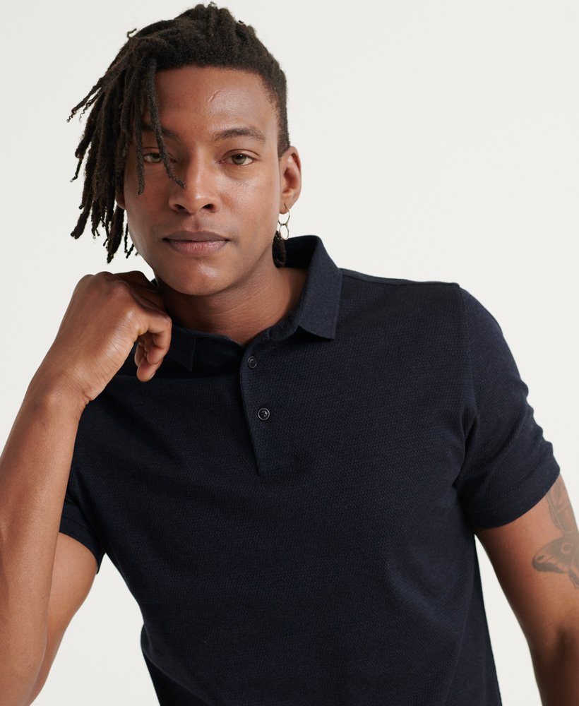 Mens - Edit Short Sleeve Polo Shirt in Dark Grey | Superdry