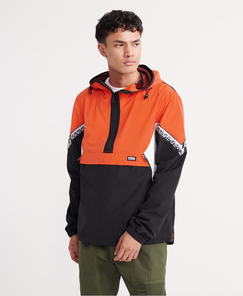 Men's - Jared Overhead Cagoule Jacket in Bold Orange | Superdry UK