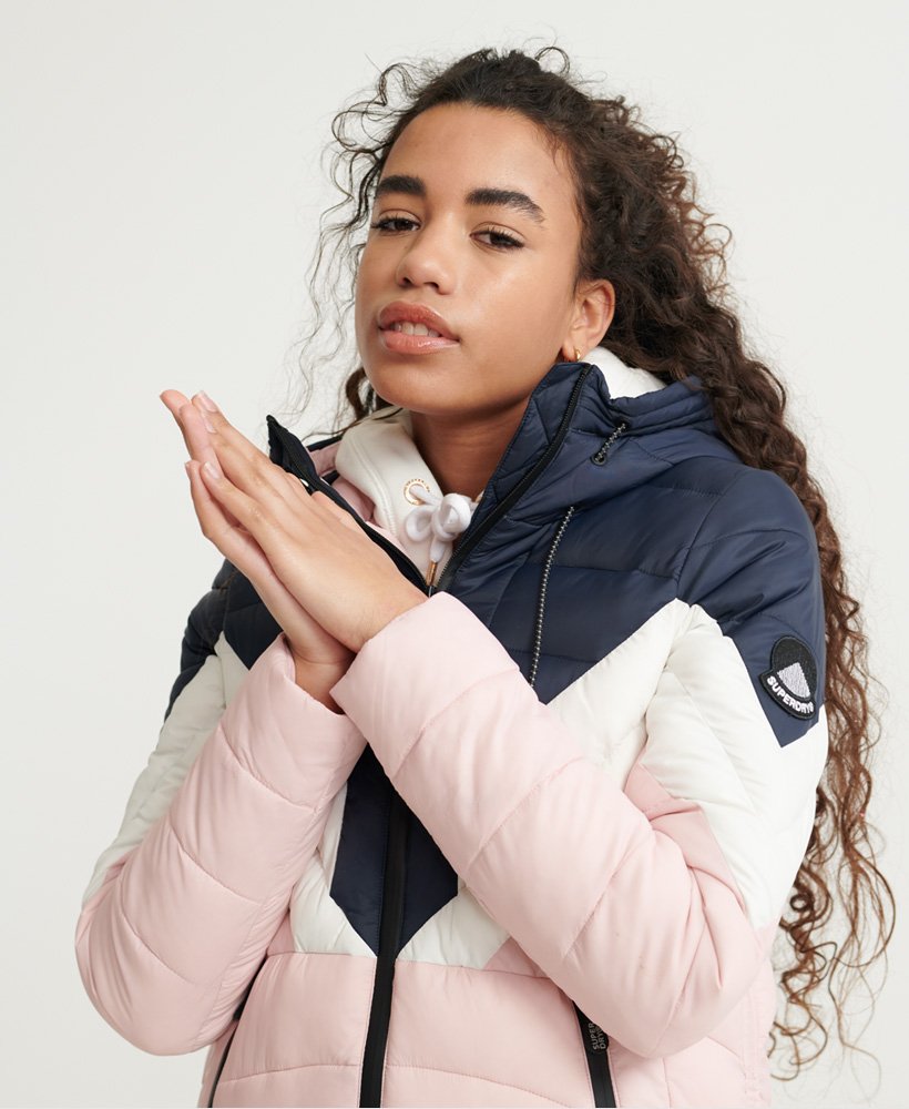 Womens - Colour Block Eclipse Jacket in Chalk Pink | Superdry UK