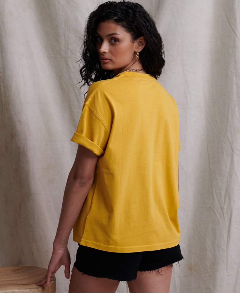Women's Dry Good Box Fit T-Shirt in Rich Saffron | Superdry US