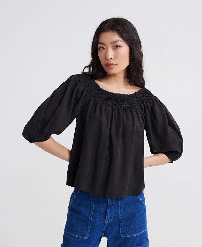superdry off the shoulder top