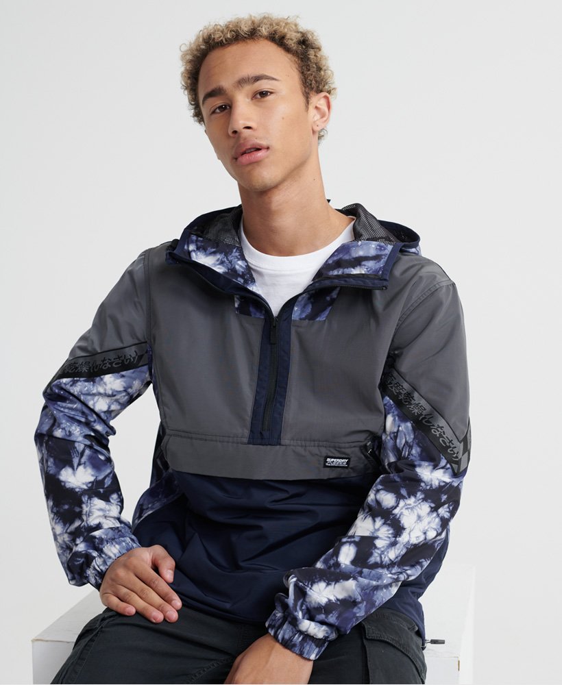 Men's - Jared Overhead Cagoule Jacket in Moody Tie Dye | Superdry UK