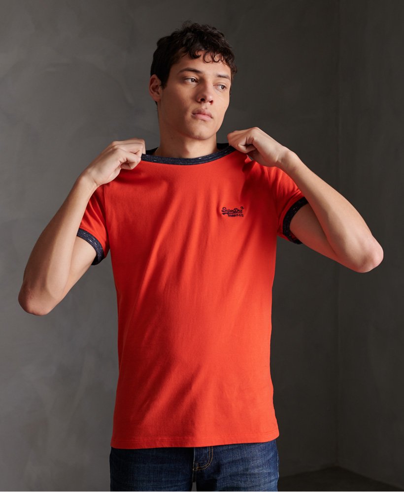 Superdry Ringer T skjorte i økologisk bomull Herre T skjorter Superdry Ringer T skjorte i økologisk bomull Herre T skjorter