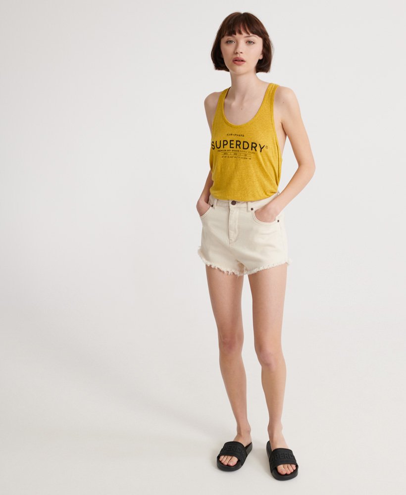 Women’s - Desert Linen Vest in Yellow | Superdry UK