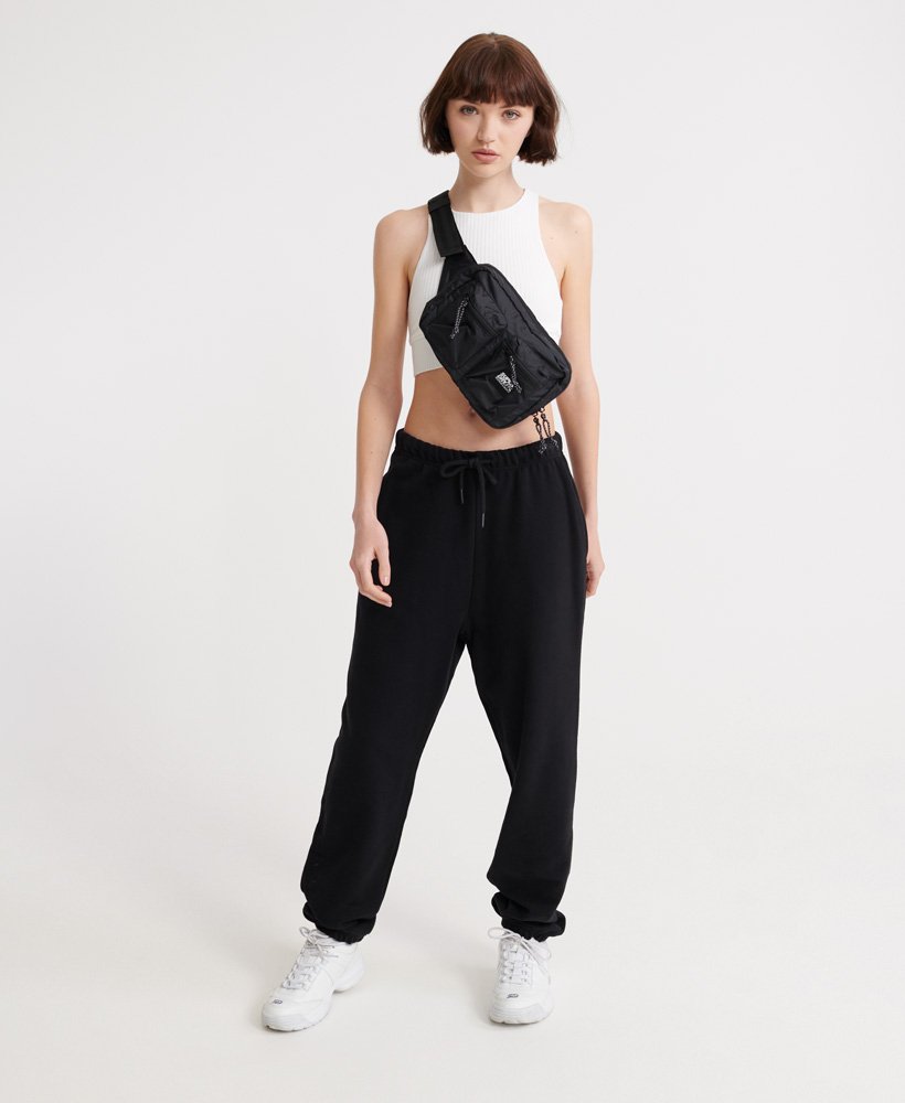 Womens - Era Boyfriend Loopback Joggers in Black | Superdry