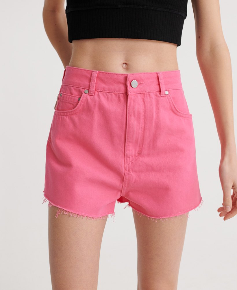 Tummy Control Frayed Dark Denim Shorts – Ruby Joy Boutique