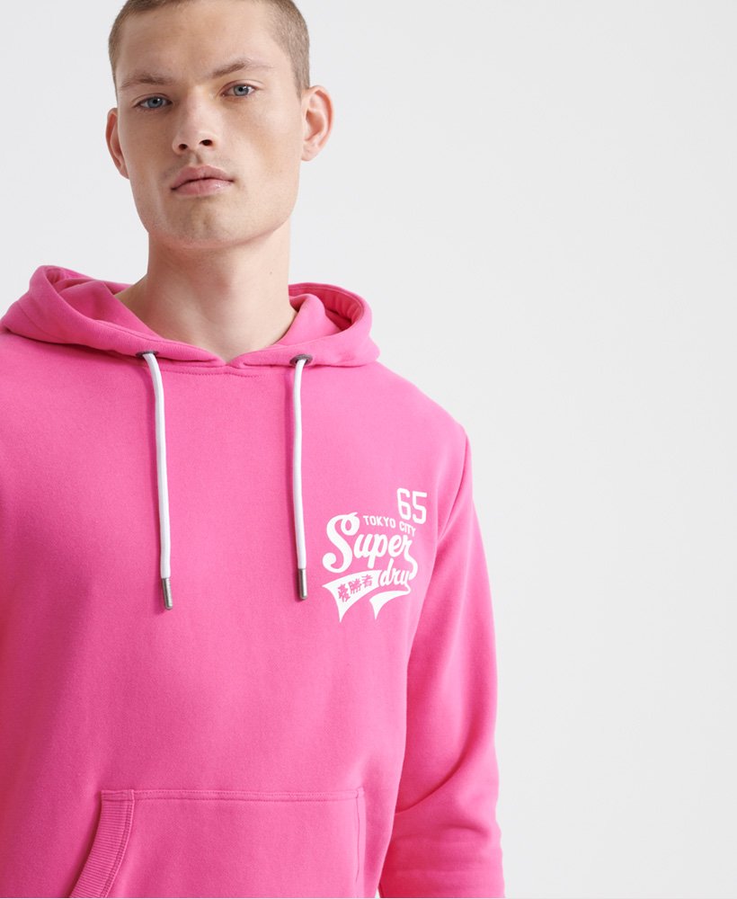 Mens pink superdry on sale hoodie