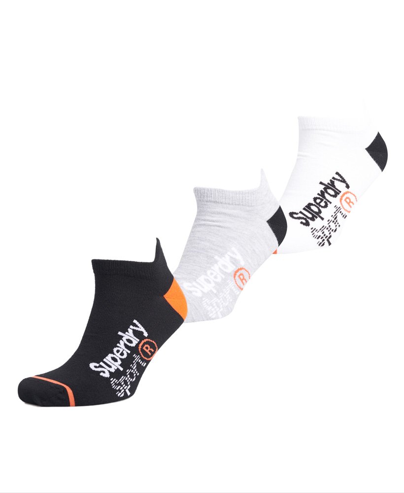 Men’s Coolmax Ankle Sock 3 Pack in Mono Multipack Superdry