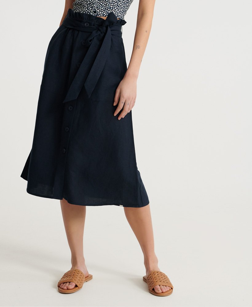 Visiter la boutique SuperdrySuperdry Linen Skirt-Navy-L 