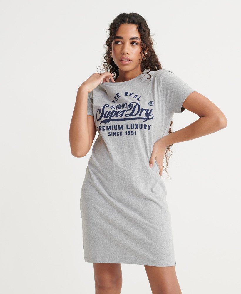 Womens - Graphic T-shirt Dress in Grey ...