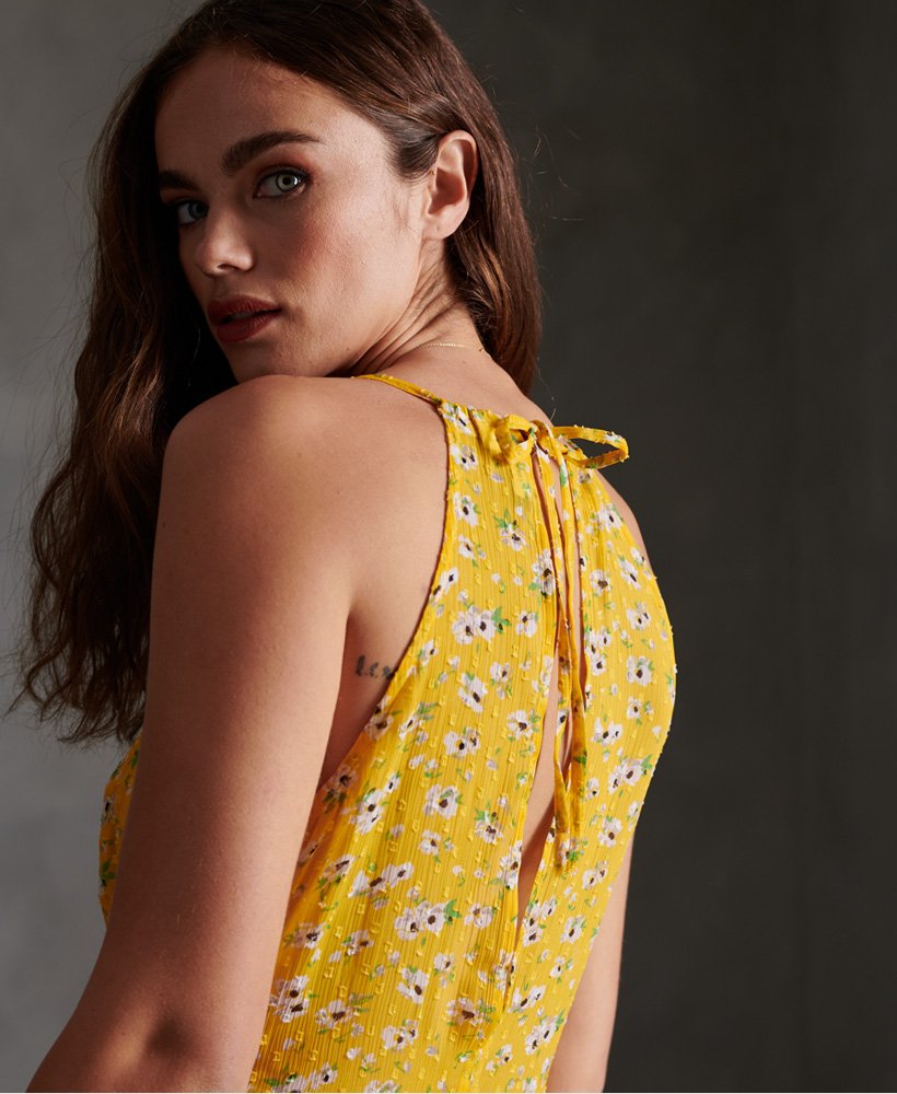 Womens - Margaux Maxi Dress in Yellow Floral | Superdry UK